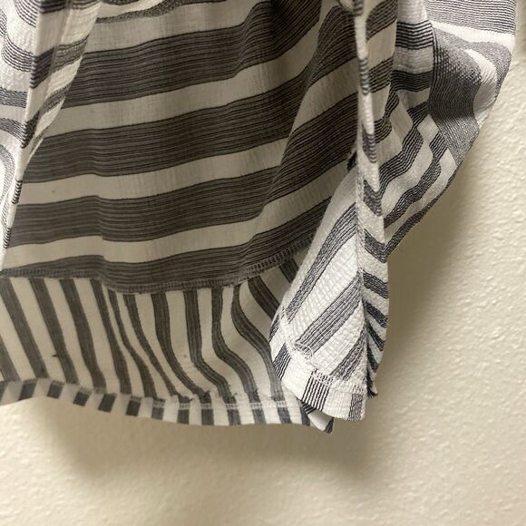ava james tunic top xl gray white extra large stripes lightweight tt - Picture 8 of 11
